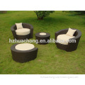 HC-J002 synthetic white rattan outdoor furniture round